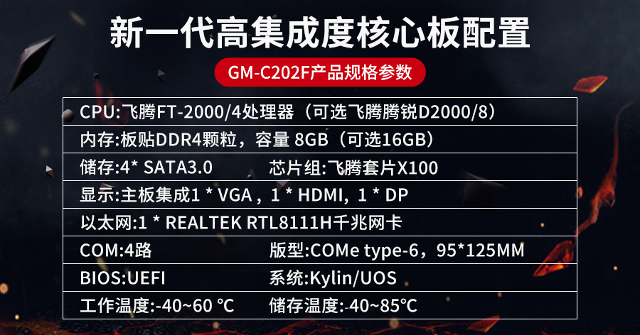 【高能計算機】全國產化軍工級COMe核心板新品來襲 安全自主可控(圖3) 【高能計算機】全國產化軍工級COMe核心板新品來襲 安全自主可控(圖3)
